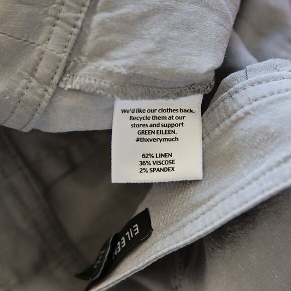 Eileen Fisher Linen blend Gray trousers size 2 - Picture 4 of 5